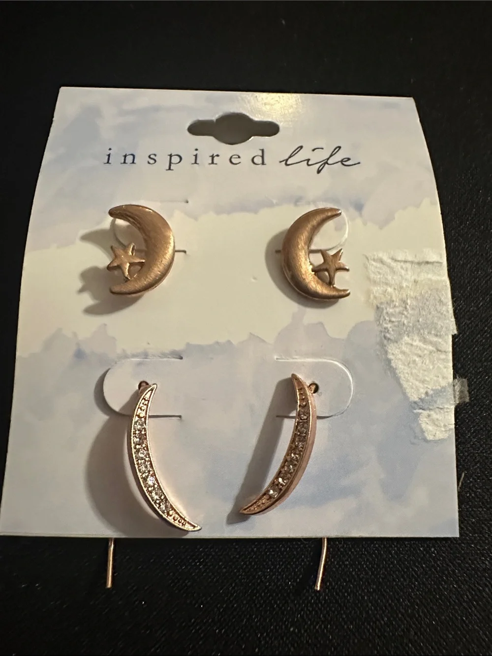 Inspired Life Rose Gold Moon & Star Earring Set #59